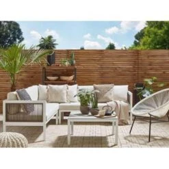 Beliani Loungeset BORELLO - Wit Aluminium 8 Beliani Loungeset BORELLO - Wit Aluminium -Madison Verkoopwinkel 1000000666 0102