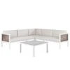 Beliani Loungeset BORELLO - Wit Aluminium -Madison Verkoopwinkel 1000000666