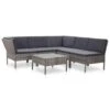 VidaXL 6-delige Loungeset Met Kussens Poly Rattan Grijs 57x69x67 Cm -Madison Verkoopwinkel 1000002805