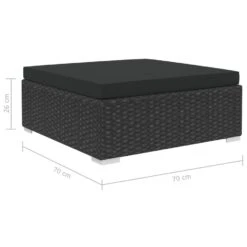 VidaXL 6-delige Loungeset Met Kussens Poly Rattan Zwart -Madison Verkoopwinkel 1000002821 0102