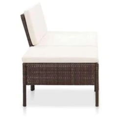 VidaXL 3-delige Loungeset Met Kussens Poly Rattan Bruin -Madison Verkoopwinkel 1000002841 0101