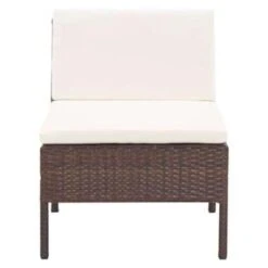 VidaXL 3-delige Loungeset Met Kussens Poly Rattan Bruin -Madison Verkoopwinkel 1000002902 0101