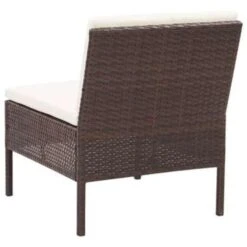 VidaXL 3-delige Loungeset Met Kussens Poly Rattan Bruin -Madison Verkoopwinkel 1000002902 0103