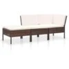 VidaXL 3-delige Loungeset Met Kussens Poly Rattan Bruin -Madison Verkoopwinkel 1000002902