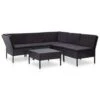 VidaXL 6-delige Loungeset Met Kussens Poly Rattan Zwart -Madison Verkoopwinkel 1000002917