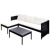 VidaXL 3-delige Loungeset Met Kussens Poly Rattan Zwart -Madison Verkoopwinkel 1000002983