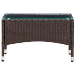 VidaXL 4-delige Loungeset Met Kussens Poly Rattan Bruin -Madison Verkoopwinkel 1000003018 0101