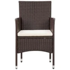 VidaXL 4-delige Loungeset Met Kussens Poly Rattan Bruin -Madison Verkoopwinkel 1000003018 0102