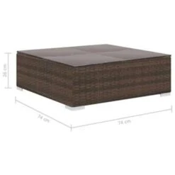 VidaXL 5-delige Loungeset Met Kussens Poly Rattan Bruin -Madison Verkoopwinkel 1000003027 0103