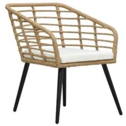 VidaXL 3-delige Bistroset Poly Rattan Eikenkleurig -Madison Verkoopwinkel 1000003189 0103