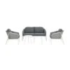 Garden Impressions Pula Loungeset 5-delig - Wit -Madison Verkoopwinkel 1000003377