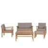 Beliani MANILA Loungeset - Lichte Houtkleur - Acaciahout -Madison Verkoopwinkel 1000003829