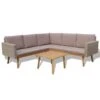 VidaXL 4-delige Loungeset Met Kussens Poly Rattan Grijs -Madison Verkoopwinkel 1000005359