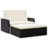 VidaXL 2-delige Loungeset Met Kussens Poly Rattan Zwart -Madison Verkoopwinkel 1000005362