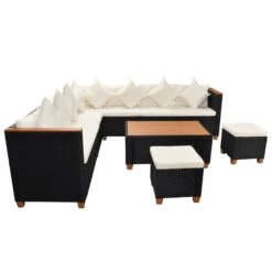VidaXL 7-delige Loungeset Met Kussens Poly Rattan Zwart -Madison Verkoopwinkel 1000005391 0103