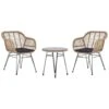 Beliani Bistroset TROPEA II - Beige Pe Rotan -Madison Verkoopwinkel 1000017852