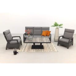 VDG Darwin/Jersey Stoel-bank Loungeset Verstelbaar - Antraciet -Madison Verkoopwinkel 1000031636 0102