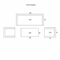 Garden Impressions Parral Loungeset 4-delig - Mystic Grijs -Madison Verkoopwinkel 1000035520 0103