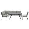 Garden Impressions Senja Lounge Dining Set L + Stoel - D. Grijs -Madison Verkoopwinkel 1000035524