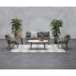 Garden Impressions Lucas Loungeset 5-delig - Natural -Madison Verkoopwinkel 1000035530 0102