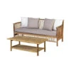 Exotan Persoon Bamboe Loungeset 2-delig - Natural Finish -Madison Verkoopwinkel 1000035553
