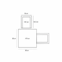 Garden Impressions Lucas Tuinset 5-delig Bruin - Rimini Tuintafel -Madison Verkoopwinkel 1000035609 0102