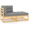VidaXL 2-delige Loungeset Met Kussens Massief Grenenhout 70 X 70 X 67 Cm -Madison Verkoopwinkel 1000035698