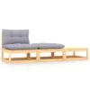 VidaXL 3-delige Loungeset Met Kussens Massief Grenenhout -Madison Verkoopwinkel 1000035723