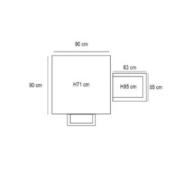 Garden Impressions Ross Tuinset 5delig Koper - Mina Tuintafel 90x90 Cm -Madison Verkoopwinkel 1000041232 0103
