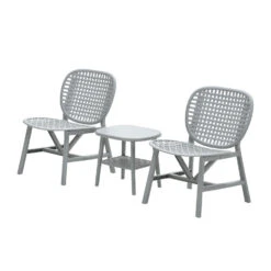 Garden Impressions Fien Balkonset 3-delig - Licht Grijs -Madison Verkoopwinkel 1000041523 0102