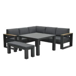 Garden Impressions Plaza Lounge Dining Set 5-delig Teaklook