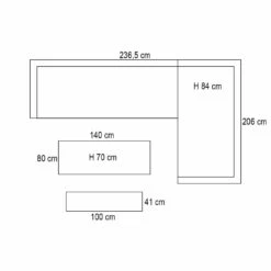 Garden Impressions Ashton Lounge Dining Set Rechts -natural Rotan -Madison Verkoopwinkel 1000042162 0103