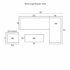 Garden Impressions Samos Lounge Dining Set - Mystic Grijs -Madison Verkoopwinkel 1000042166 0103