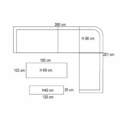 Garden Impressions Lucas Lounge Dining Set 6-delig - Zwart -Madison Verkoopwinkel 1000042591 0103