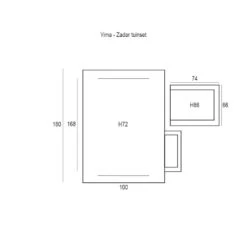 Garden Impressions Yima Tuinset 7-delig - Zadar Tafel 180x100 Cm -Madison Verkoopwinkel 1000042607 0102
