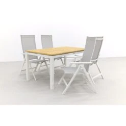 Hartman Napoli Wit/Sonata 160 Cm. Tuinset - 5-delig -Madison Verkoopwinkel 1000045655 0101