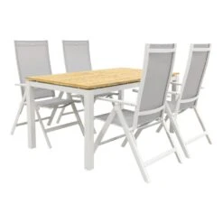 Hartman Napoli Wit/Sonata 160 Cm. Tuinset - 5-delig -Madison Verkoopwinkel 1000045655 0102