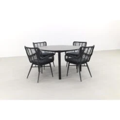 VDG Jasmine Black/Arezzo 130 Cm. Tuinset - 5-delig -Madison Verkoopwinkel 1000045664 0102