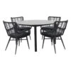 VDG Jasmine Black/Arezzo 130 Cm. Tuinset - 5-delig -Madison Verkoopwinkel 1000045664