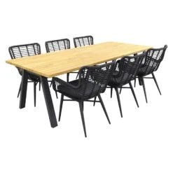 VDG Jasmin Black/Ambassador 240x100 Cm. Tuinset - 7 Delig -Madison Verkoopwinkel 1000045692 0101