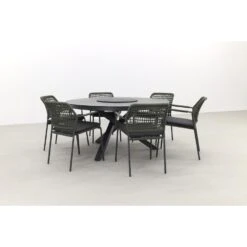 Taste Barista Groen/Perth 150 Cm. - Ronde Tuinset -Madison Verkoopwinkel 1000045713 0102