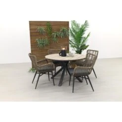 Jasmine Natural / GI Edison 122 Cm. - Ronde Tuinset -Madison Verkoopwinkel 1000048751 0102