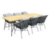 GI Margriet - Zwart / Taste Lano Teak 240 Cm. - 7-delige Tuinset -Madison Verkoopwinkel 1000050035