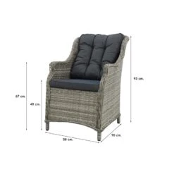 King - Paloma Grijs/Allure Rome Grey 170 Cm. Tuinset - 5-delig -Madison Verkoopwinkel 1000050052 0103