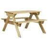 VidaXL Picknicktafel Met Banken 110x123x73 Cm Geïmpregneerd Grenenhout -Madison Verkoopwinkel 1000050392