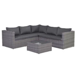 Garden Impressions Lyon Loungeset 4-delig - Donker Grijs