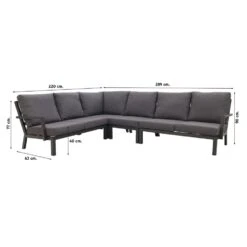 VDG Rockford/Atlanta Loungeset Antraciet - 5-delig -Madison Verkoopwinkel 1000053003 0102