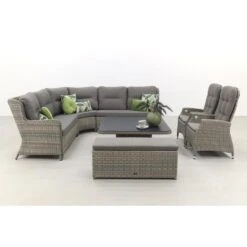 VDG Sandigo Lounge Dining Set Met Bijzetbank + 2x Verstelbare Stoel -Madison Verkoopwinkel 1000053007 0103