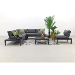 Garden Impressions Annabella Loungeset Met Loungestoel - Carbon Black -Madison Verkoopwinkel 1000053035 0102
