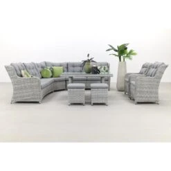 Suns Lounge Dining Set Richmond + 2 Dining Tuinstoelen - Pearl -Madison Verkoopwinkel 1000053093 0102